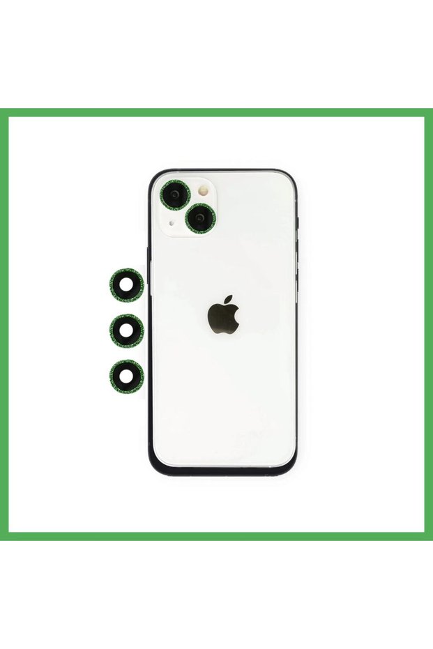 iPhone 14 Compatible Shine Camera Lens - Green Bezoss