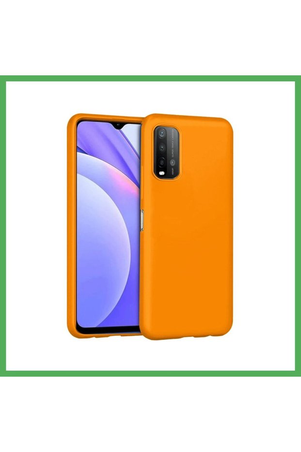 Redmi 9t Compatible Case Nano Velvet Silicone - Orange Bezoss