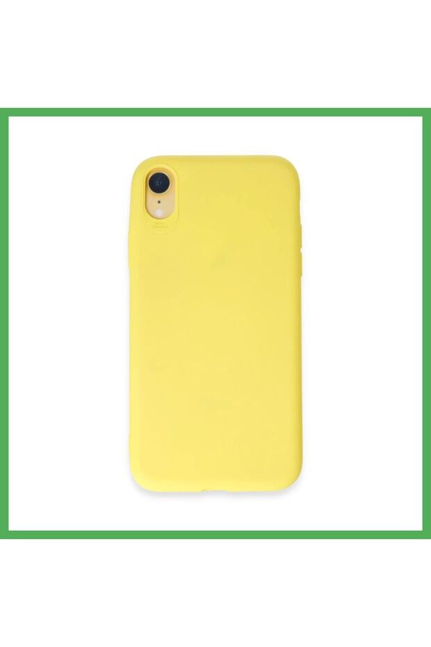 حافظة متوافقة مع هاتف iPhone XR من السيليكون الأصفر - BEZOSS
