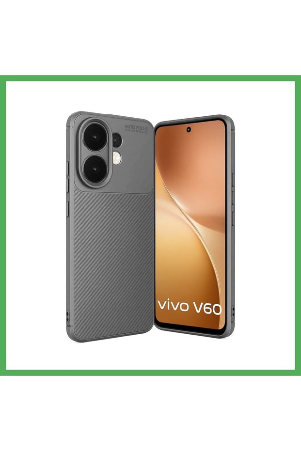 Vivo V60 5g Compatible Auto Focus Carbon Cover - Gray Bezoss