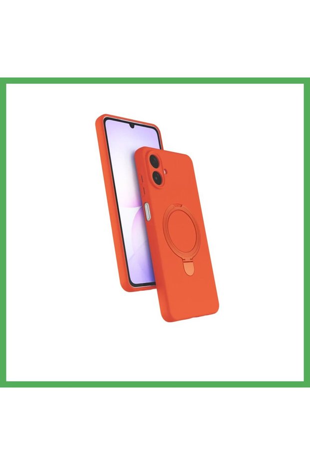 Samsung Galaxy A07 4g Compatible Regal Magsafe Stand Cover - Orange Bezoss