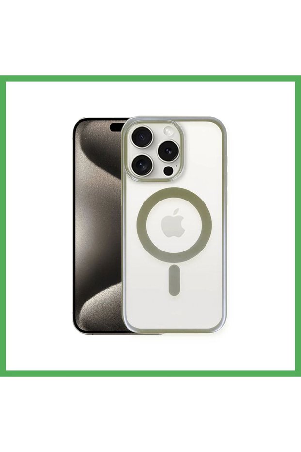 iPhone 15 Pro Compatible Case Erozi Magsafe Cover - Gray Bezoss