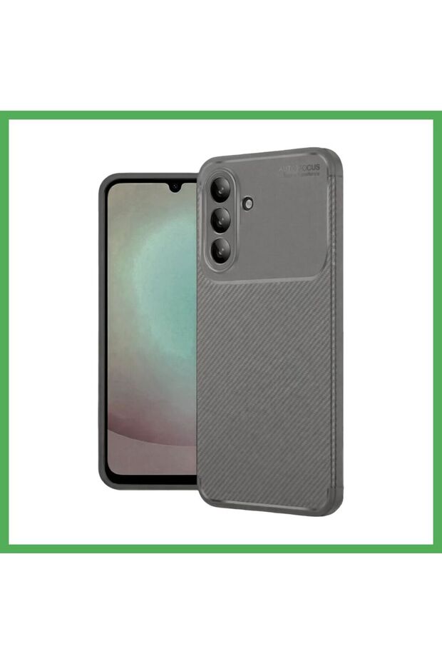 Samsung Galaxy A56 Compatible Case Auto Focus Carbon Cover - Gray Bezoss