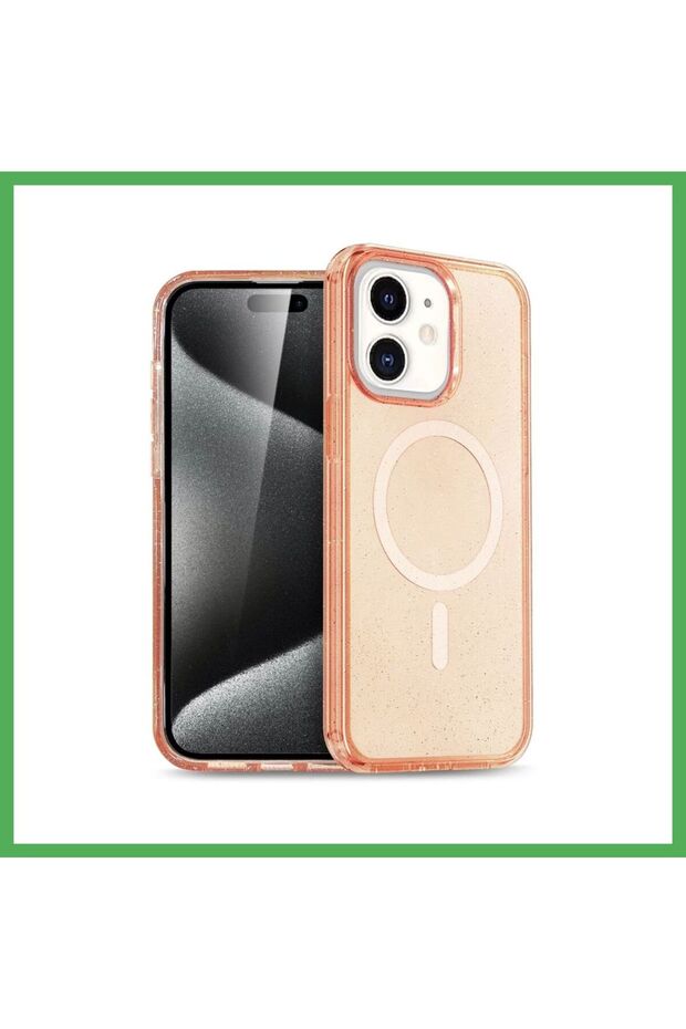 iPhone 12 Compatible Case Star Magsafe Cover - Orange Bezoss