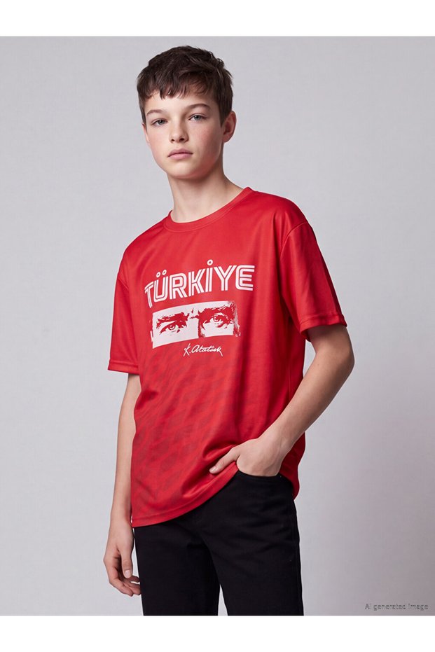 I Ataturk Printed Boy's T-Shirt from the Freezen Store