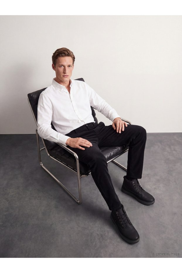 Textured Fabric Men's Pants for Style-Conscious Men from UZG STORE