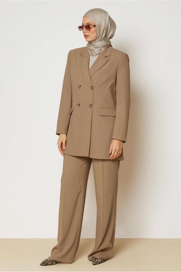 Kruvaze Collared Pants Suit 30543