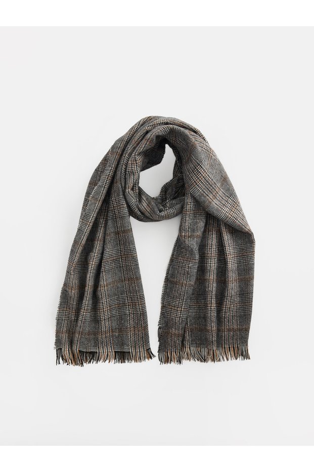 Checkered Embroidered Women's Scarf by Uzg Store for Style Enthusiasts