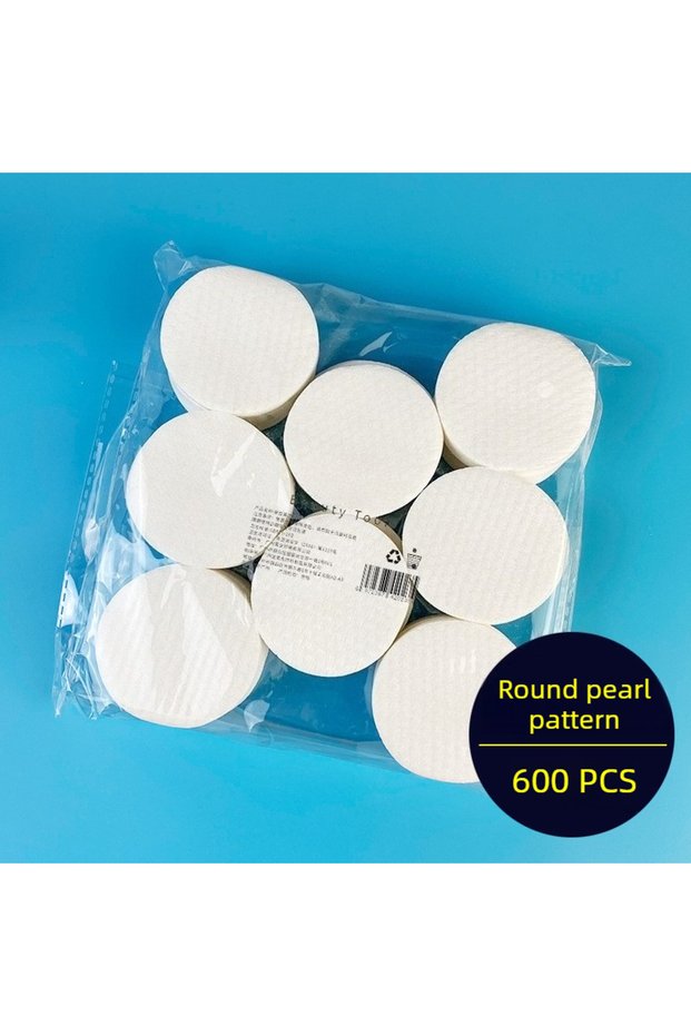 600pcs 300/600pcs Round Facial Cleansing Pads High-Quality Makeup Remover Wipes Hypoallergenic Lint-