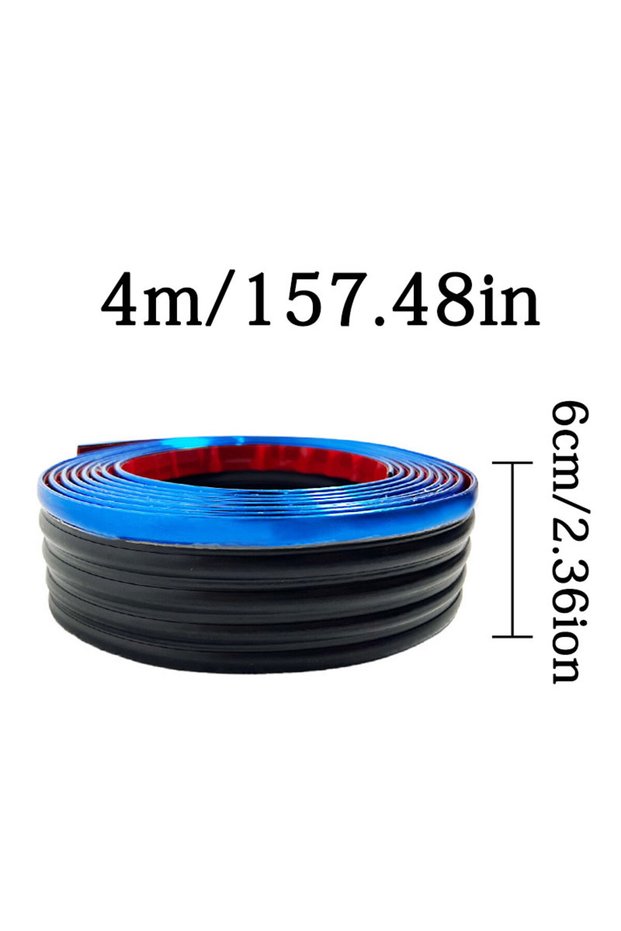 Blue 4m Carside Skirt Bumper Thickened Universal Decorative Strip Body Modification Anti-Scratch Shi