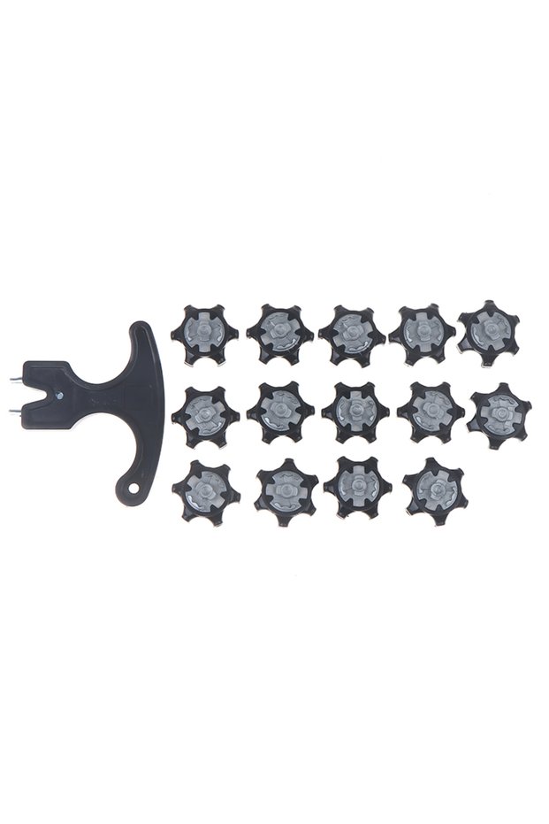 Black 【Peace】14 Golf Shoe Studs + 1 Wrench Quick-twist Replacement Studs For Durable And Thin Golf S