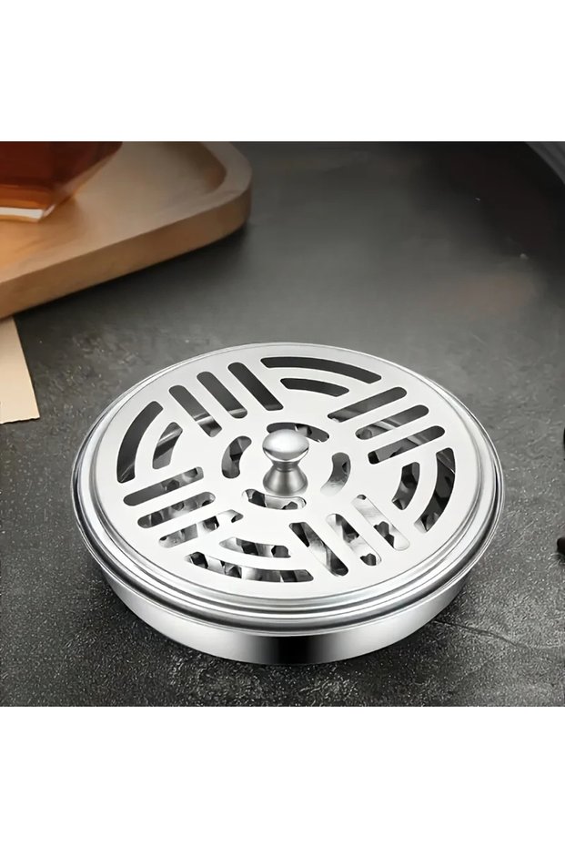 A Mosquito Coil Holder Box Anti-Mosquito Spiral Incense Coil Burner Stainless Steel Mosquito Coil Tr
