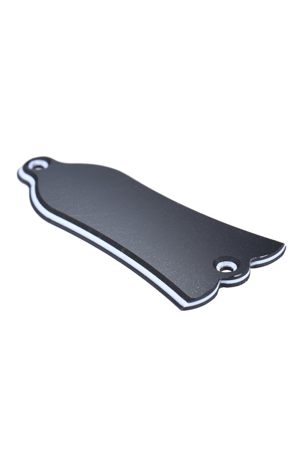 black 2 Holes 2 Holes -shaped PVC Rod Cover Plate Scroll Plate for Gibson LP SG Flying V ES Guitar