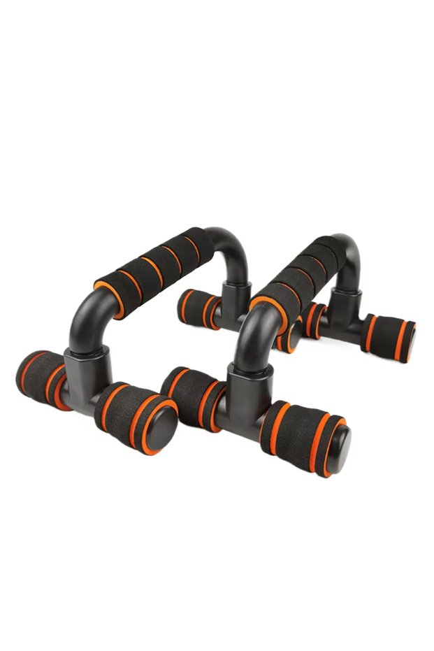 Orange Non-Slip Push Up H-Shaped Support Bar Stand Home Fitness Power Rack Gym Handles Pushup Bars E