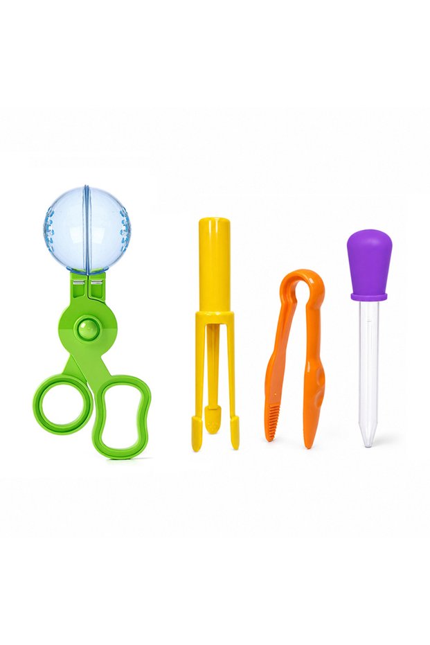 4pcs set A Sensory Bin Filler,Sensory Bin Tools, Fine Motor Skills Handy Scooper Set Plastic Tweezer