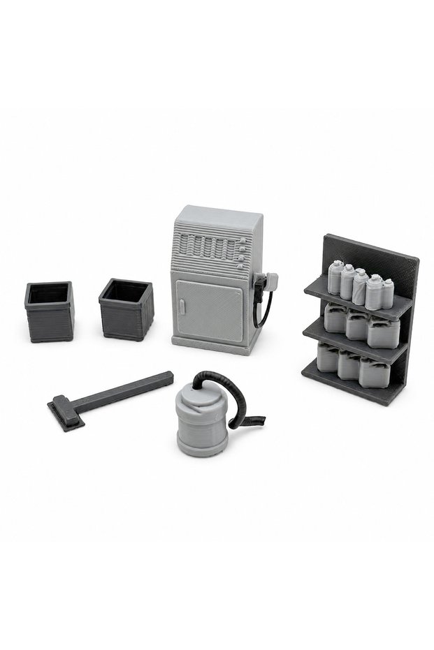 Cleaning Kit 1:64 Mini Wash Bay Diorama Set, Car Garage Display Scene, Auto Detail Shop Accessories,