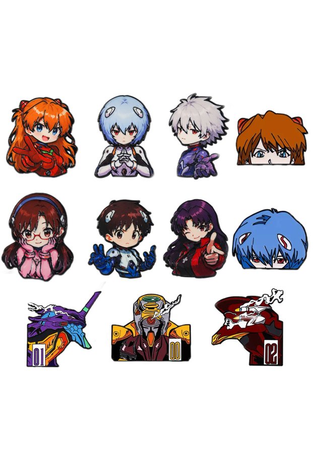 11pcs brooch 5/6/11Pcs Enamel Pin EVA 01 Cartoon Brooch for Clothes Lapel Pins for Backpack M