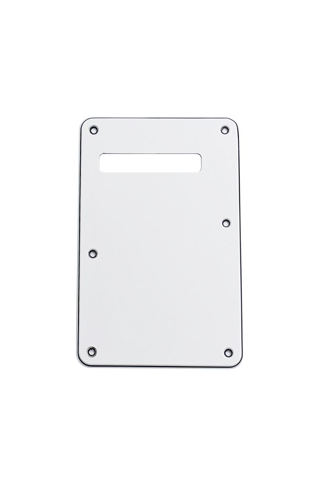 White 3ply PHRILAM 6 Holes Guitar Back Plate Cavity Cover Pickguard for Fd ST Modern Style Electric