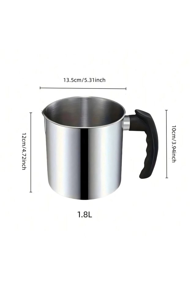 1.8L 1.2L 1.8L Stainless Steel Wax Melting Pitcher With Heat Resistant Handle For Candle Making Supp