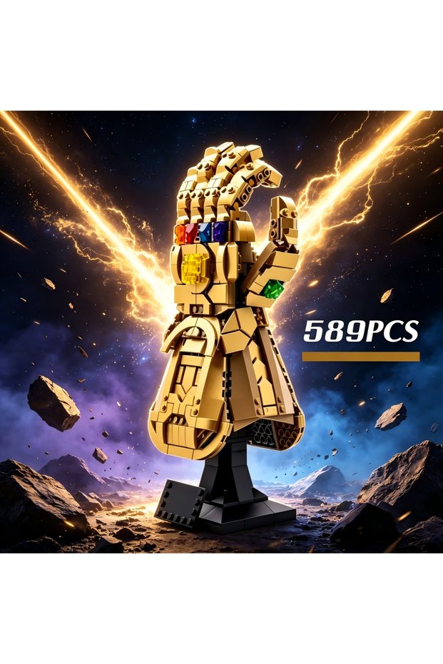 NO BOX 589PCS-B MOC Infinity Stone Gloves 589PCS Assembled Home Decoration Accessories Suitable for