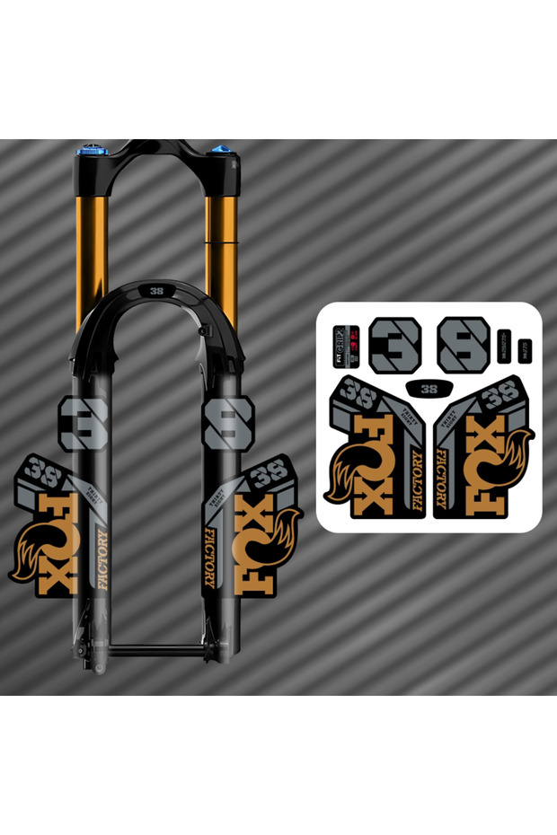 6 2021 FOX38 ENDURO Front Fork Decals MTB Mountain Bike FOX 38 Stickers Waterproof Bike Fork Wrap Co
