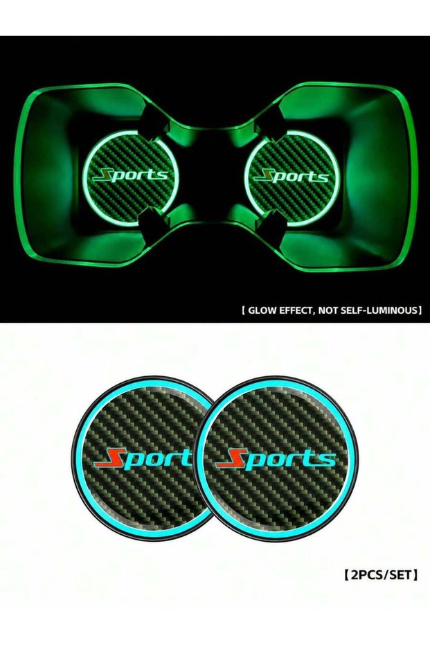 sports Universal Glowing Waterproof Non-Slip Coasters Car Ambience Decor Accessories Car Color Chang