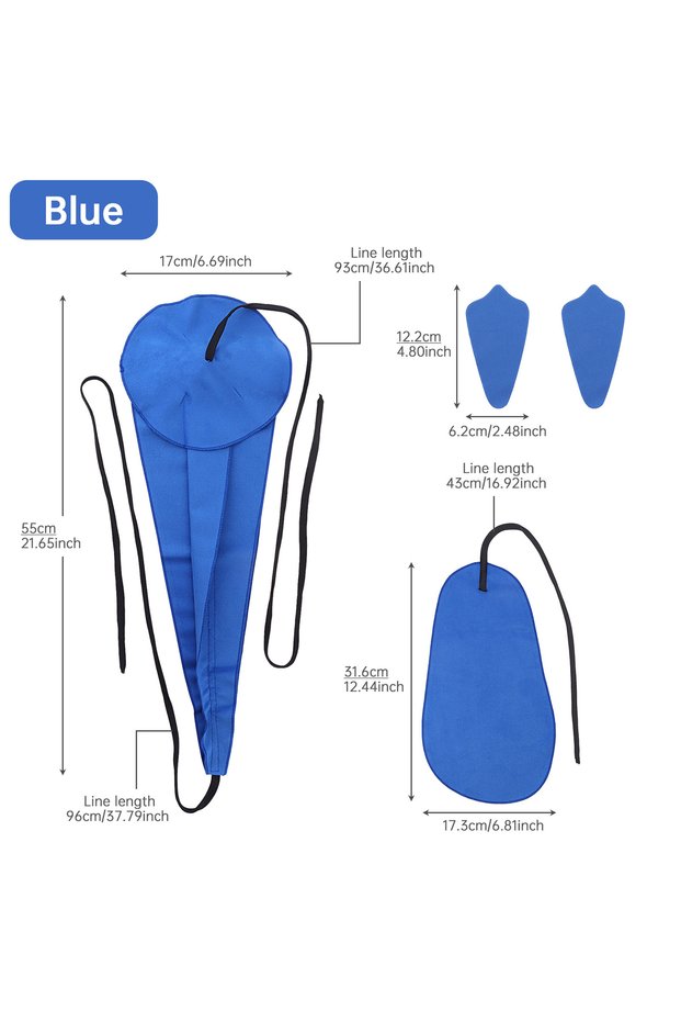Blue no Brush 4/5pcs Microfiber Cloth Saxophone Cleaning Tools for Alto / Tenor Saxophones with Inne