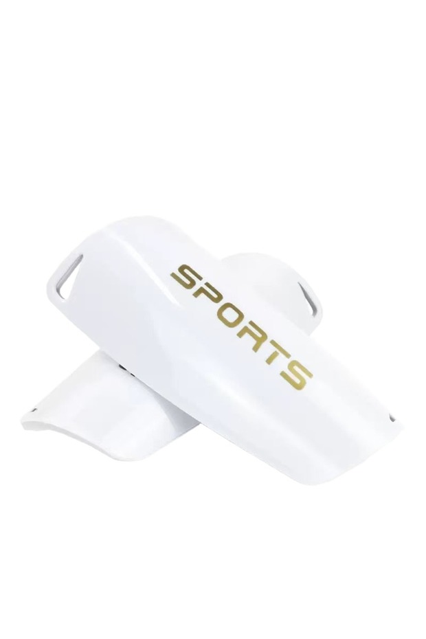 L WHITE Soccer Football Shin Guard Adult Teenager Socks Pad Professional Shields Legging Shinguards