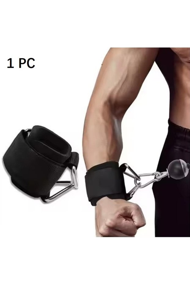 1 PC 1 PC Heavy Duty D Ring Weight Lifting Wrist Straps Adjustable Deadlift Straps for Cable Machine
