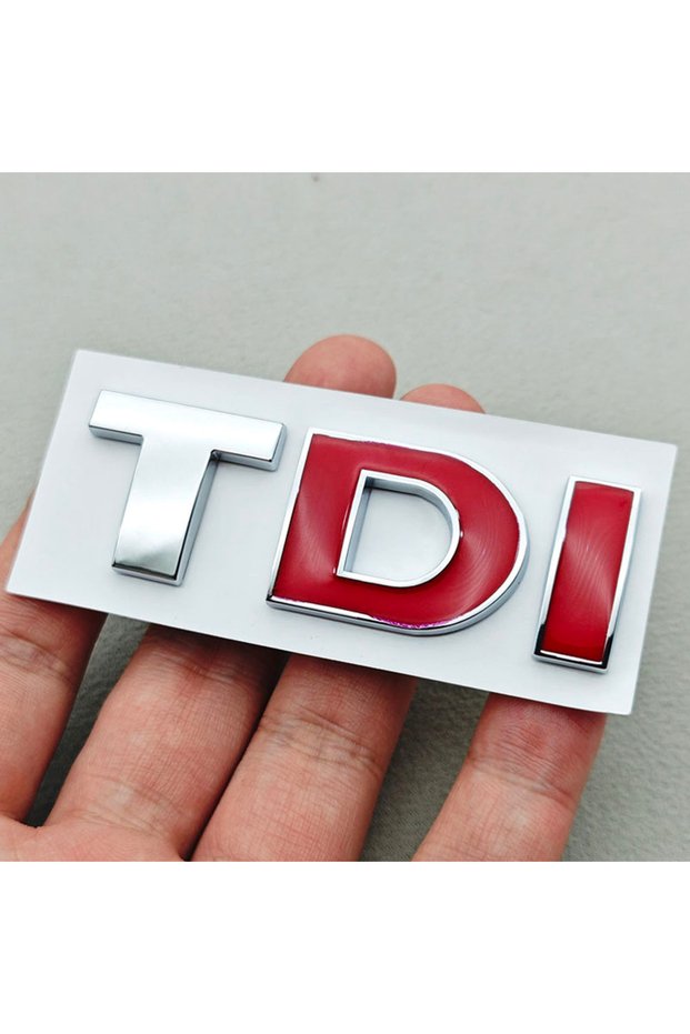 T Silver DI Red 3D ABS Black Logo TDI Emblem Car Trunk Badge for VW Passat Jetta Touareg Tiguan Tour