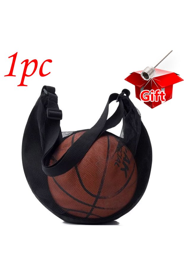1pc and Gift Tear Resistant Mesh Single Ball Storage Bag with Free Gift, Zipper Adjustable Crossbody
