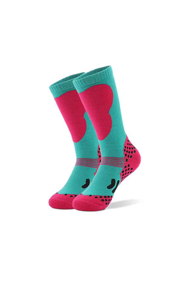 XS EU26-29 GREEN JSJM Thermal Kids Ski Socks Cotton Thicker Warm Outdoor Sport Socks Snow Cycling Sk