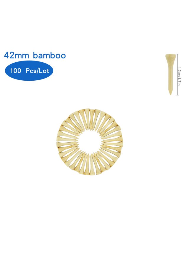 42mm bamboo tees Golf Tees Package of 100 Bamboo Wooden Tees 42mm 54mm 70mm 83mm Length Golf Ball Ho
