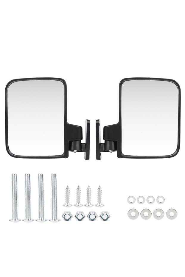 as picture Club Car Side View Mirror Convex Rearview Mirrors Easy Installation Fit for Yamaha