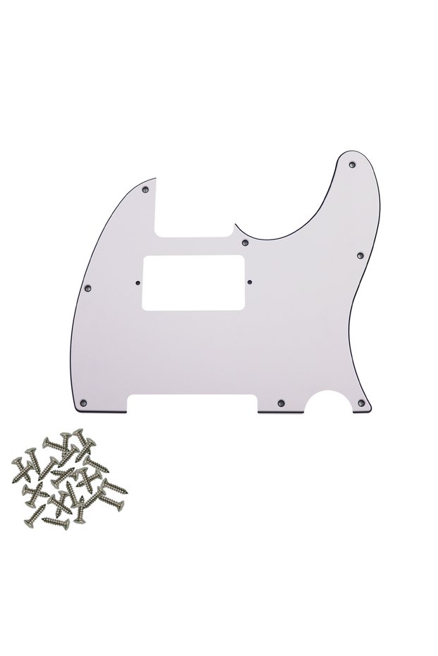 White 3ply 8-Hole TL Dual Pickguard Hole Guard Plate HH Anti Scraper, Suitable for FD Standard TL Mo