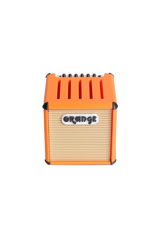 Orange Portable Guitar Pick Holder 3D Printed Amp Speaker Guitar Pick Holder Box Organizer for Pick