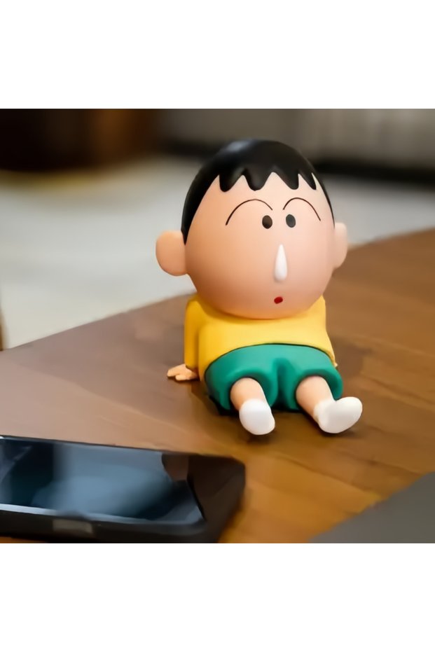 D Crayon beginner figure, cute mobile phone lazy person stand, anime model figurine, trendy toy, des