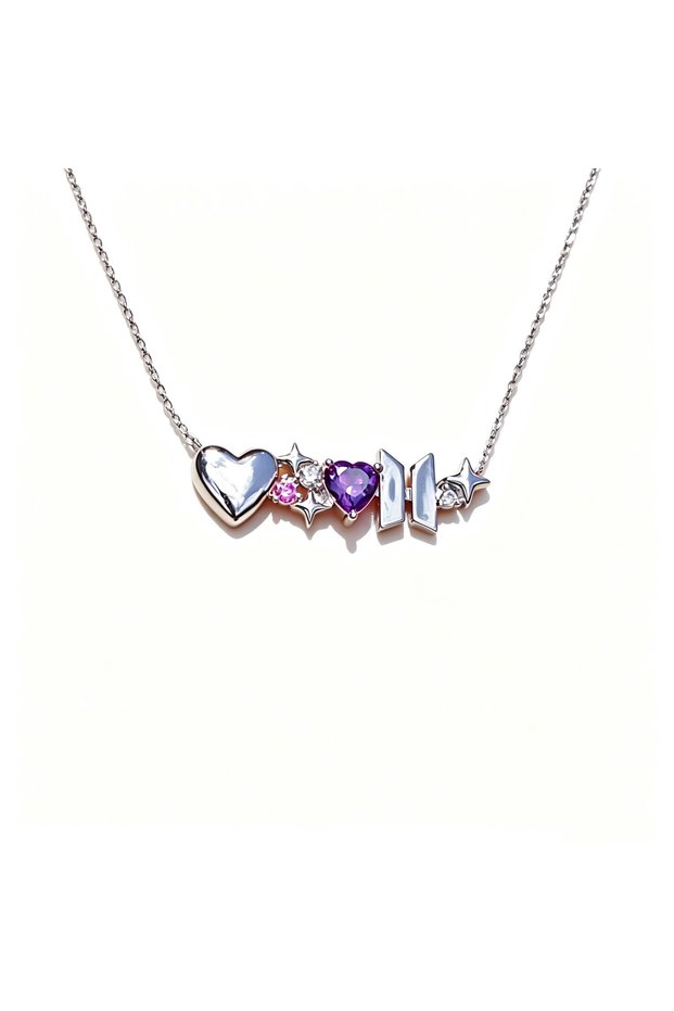 c7 Number 7 Butterfly Crystal Inlaid Charm Bracelet Pendant Necklace Adjustable Metal Bangle