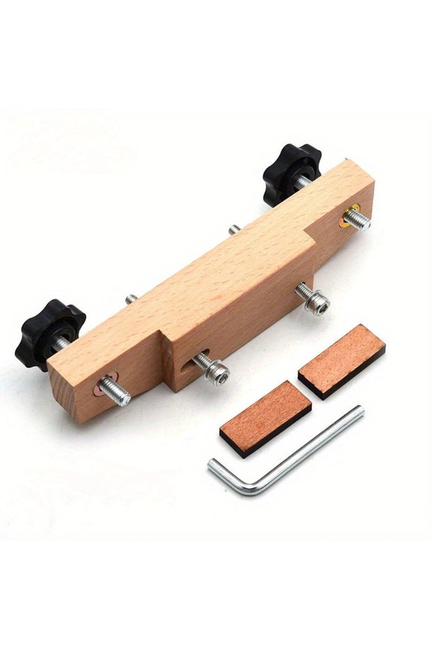 1 piece Wood Guitar Bridge Clamp Entry Level Bridge Clamp Acoustic Luthier Tools with Cork Gasket L-