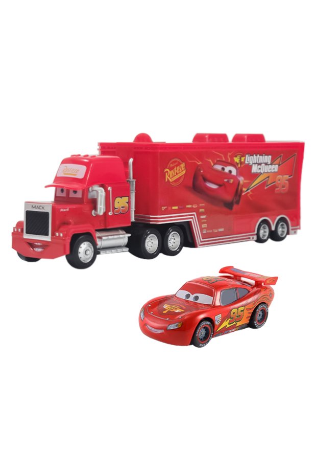 Truck with Car Lorry Die Casting Model Toy Collectible Jackson Ramirez Chick Hicks King Lightning Hu