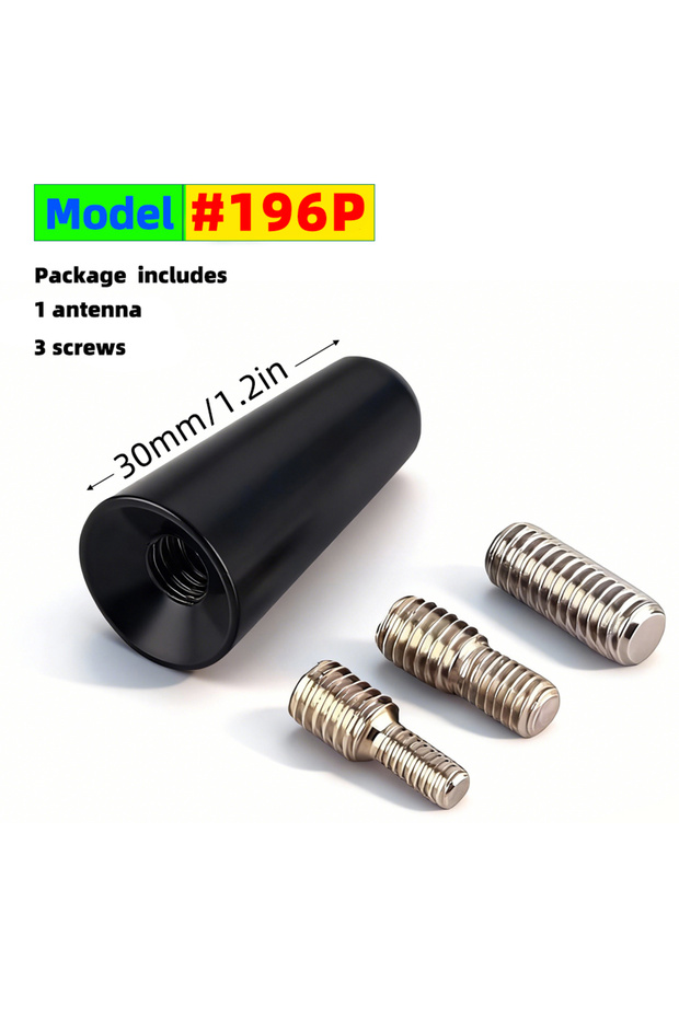 30mm-1.2in Short Car Antenna Mast 3/5/6.5/9cm Universal Signal Booster for DAB Digital TV Radio Navi