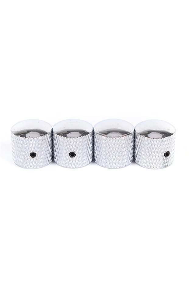 Silver 4 Pcs Miwayer 4PCS/Set Silver Gold Black Metal Volume Tone Control Dome Knobs for Electric Gu