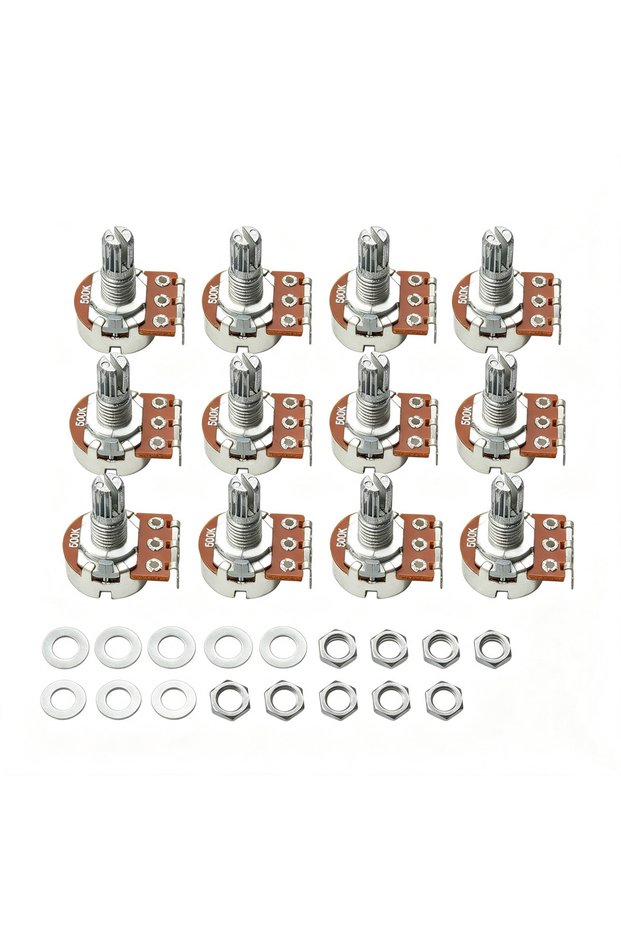 12 Short A500K RUKOVA Mini Guitar Potentiometer, A250K/B250K/A500K/B500K Audio Tone & Volume Pot for