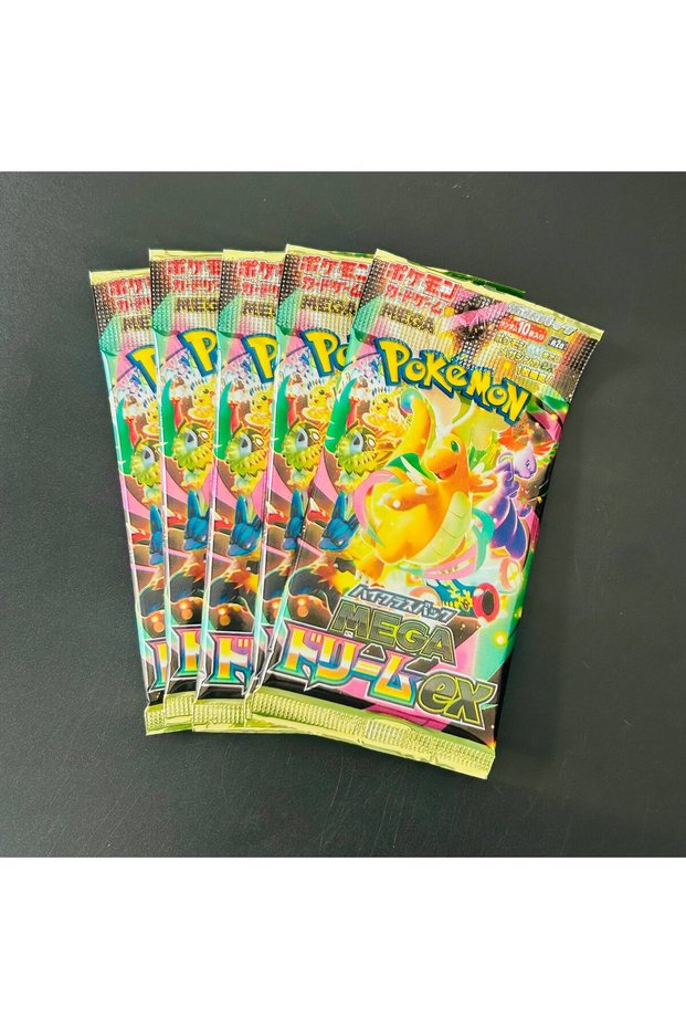 M2a-5Pack MEGA Dream M2a Single Booster Pack 10 Cards DIY Holographic Texture Card Collectible Grade