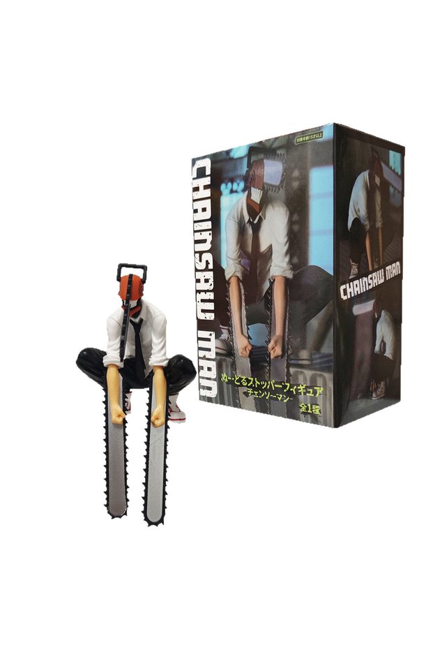 C with box 14cm Chainsaw Man Anime Figure Power/Denji Action Figure PVC Chainsaw Man Noodle S