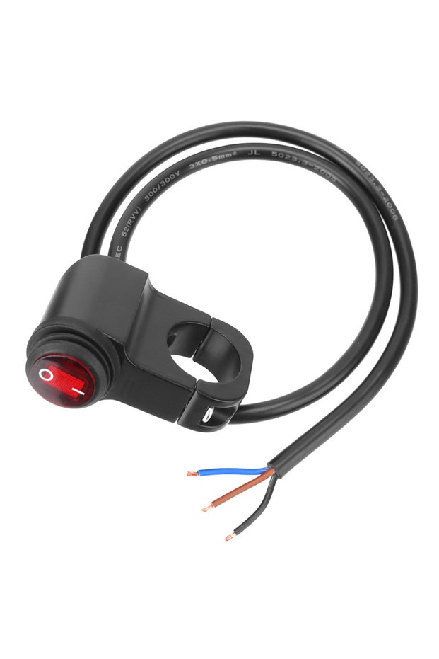 Single switch Aluminium Alloy 12V Fog Spot Light Waterproof Headlight Motorcycle Handlebar On/Off Sw