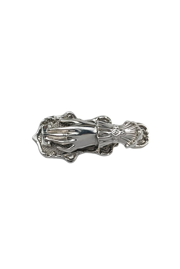 H031silver Lady's Hand Metal Account Clip French Retro Fixed Clip Bookmark Note Hand Shape Creative