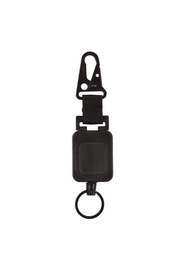 BK Retractable Keychain Outdoor Carabiner Steel Wire Rope High Resilience Badge Holder D-type Anti L
