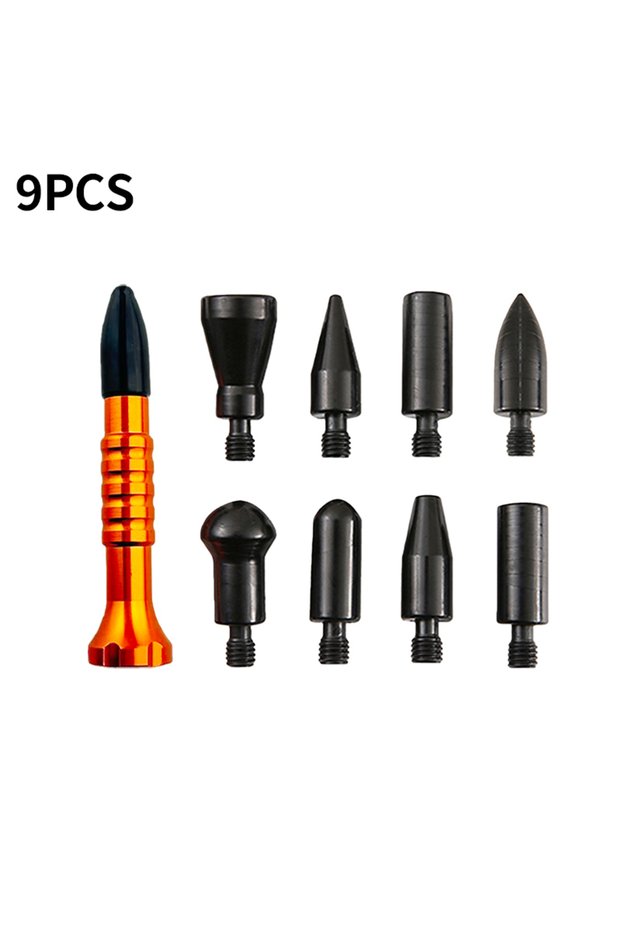 QJB9PCS Car Dent Hammer Repair Dings Paintless Dent Repair Tap Down Pen Hail Dent Removal Tool Kit C