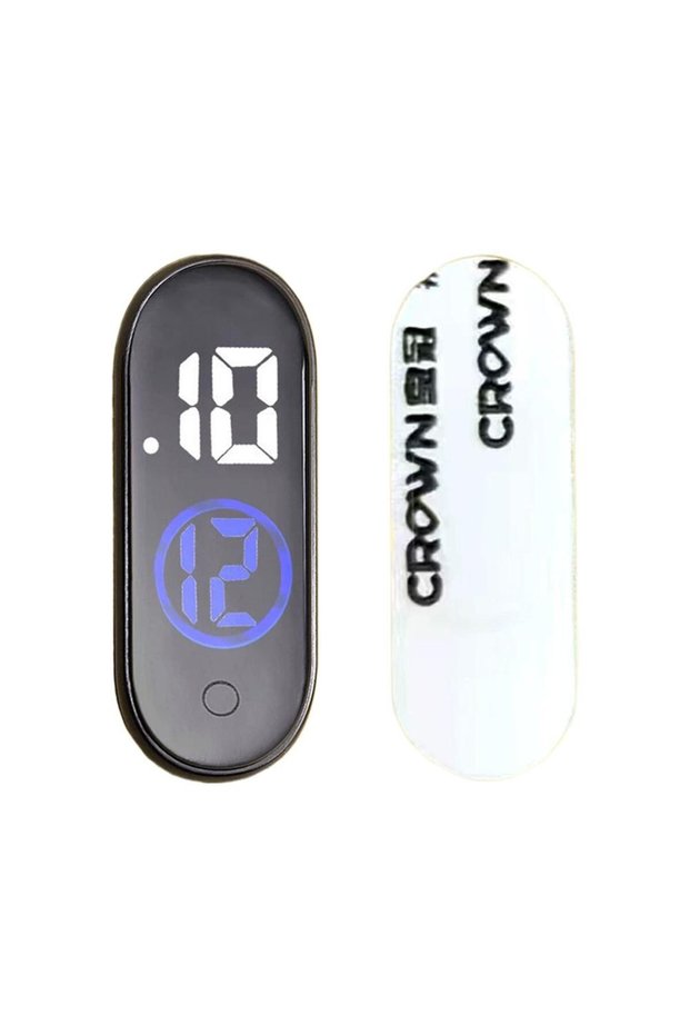C Luminous Motorcycle Car Clock Auto Internal Stick-On Mini Sport Waterproof Watch Mechanics Led Clo